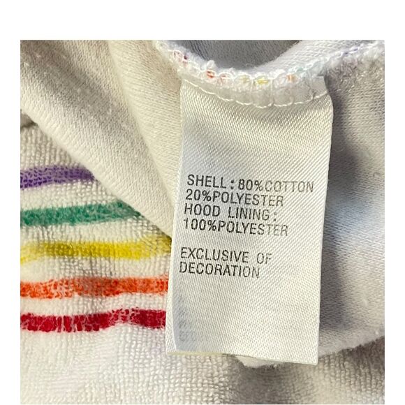 Y2K Nike Terry Cloth Hooded Romper Girls Sz 6X Rainbow MulticolorX - Picture 7 of 11